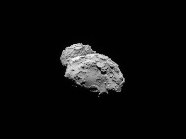 Target in sight ... Rosetta took this photo of 67P/Churyumov-Gerasimenko from a distance of 234 kilometres on August 4, two days before its attempt to enter orbit. Picture: ESA