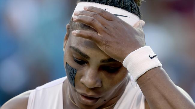 Serena Williams bowed out in the first round. Picture: Matthew Stockman/Getty Images