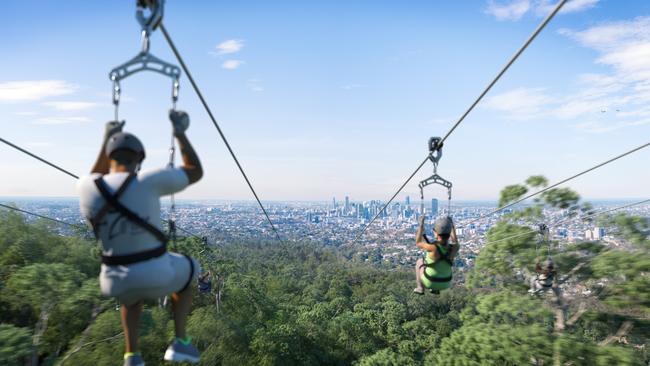 Designs for the zipline at Mt Coot-tha have been unveiled and have caused outrage in the community.