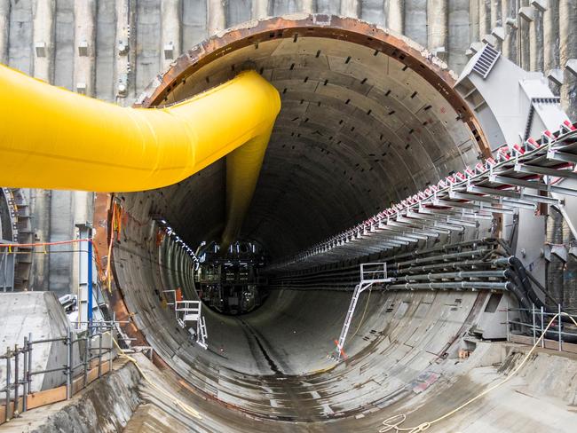 A sinkhole has stopped work on the North East Link. Picture: Supplied