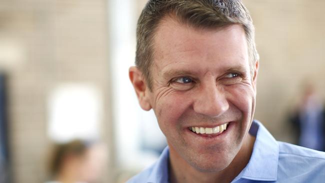 Mike Baird at Coogee Public School. Election Day. Picture: Bradley Hunter