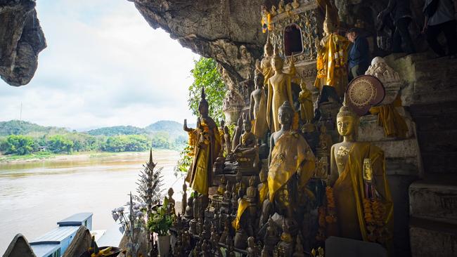 One of the Pak Ou caves on the Mekong River near Luang Prabang, Laos.