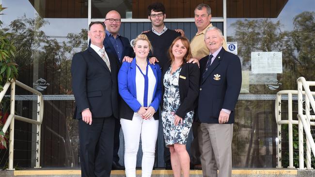 Frankston City Council Cr Colin Hampton (bottom row, far right) has slammed a decision not to rezone the Green Wedge for industrial use but Mayor Sandra Mayer (bottom row, second from right) backed the move. Picture: Jason Sammon