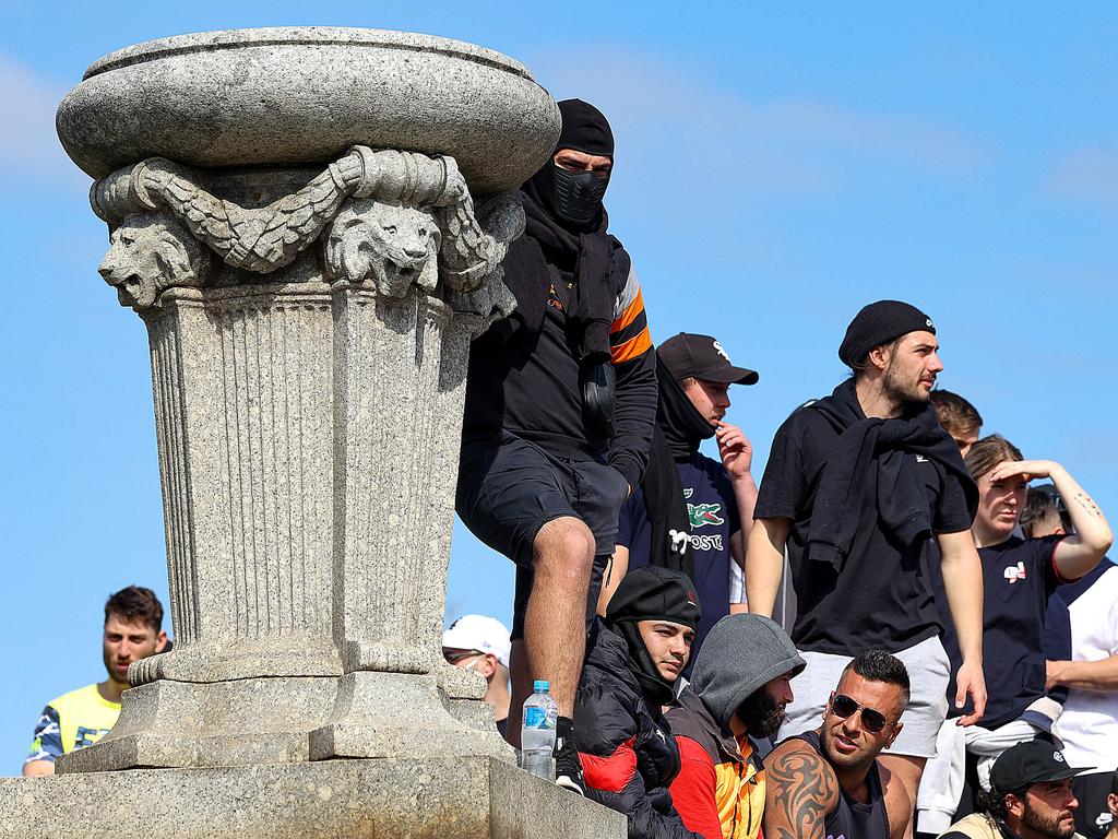 Demonstrators take over the sacred building. Picture : NCA NewsWire / Ian Currie sWire / Ian Currie