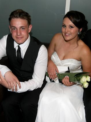 L to R: Zaine Paget, Emily Triffett and Daniel Bowerman at the Rokeby High School formal held at Best Western Hotel on Thursday 4 December Pic: Carolyn Docking