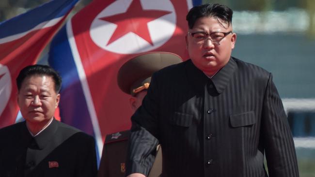 North Korea’s official news agency has issued a fresh war of words with the US, warning any an attack on leader Kim Jong-un would have disastrous consequences. Picture: Ed Jones/AFP