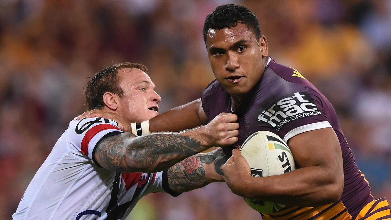 Tevita Pangai Jr has joked with Broncos CEO Paul White about joining the Roosters. 