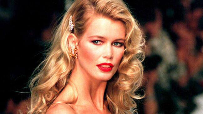 Claudia Schiffer modelling for Valentino’s summer 1995 collection.