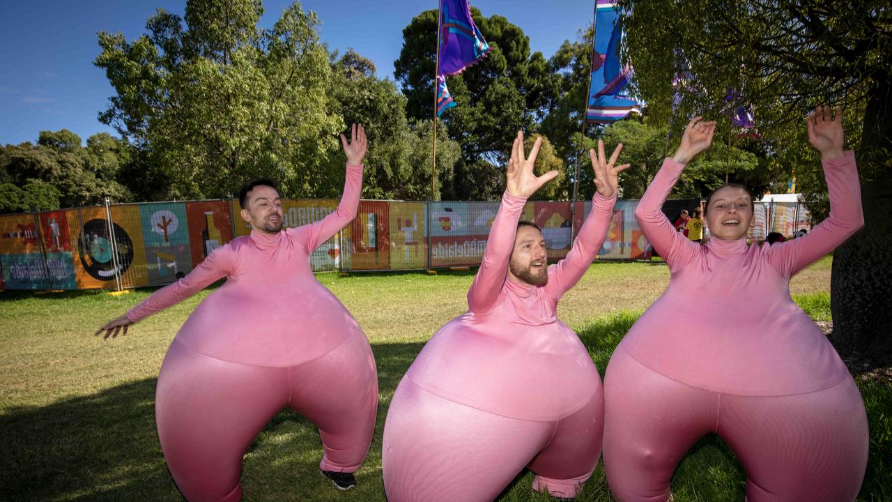 Didier Kumalo roaming performers at WOMAD Day 3. Picture: Emma Brasier