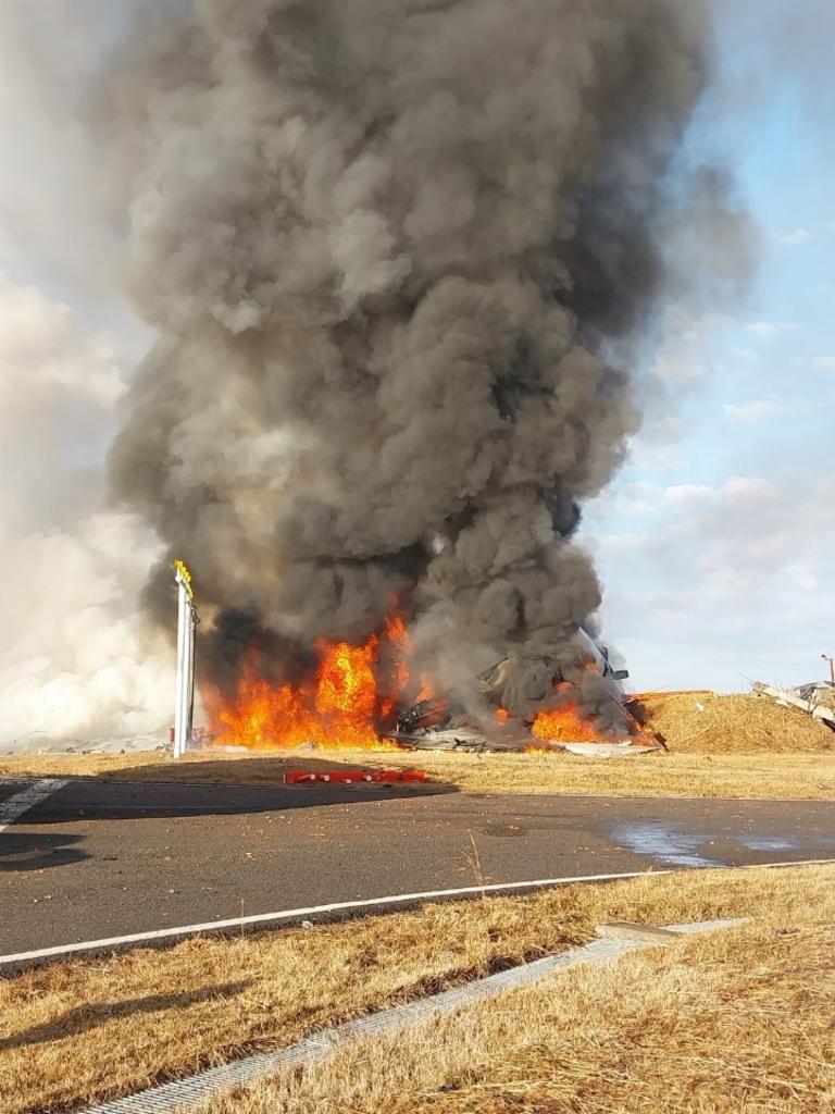 At least 179 people were killed in a plane crash at South Korea’s Muan International Airport. Picture: South Korean National Fire Agency via Getty Images.