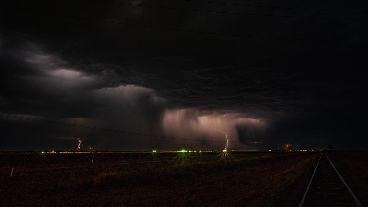 Glenn Hurse from Dalby captured lightning during a severe storm. Picture: Glenn Hurse Photography