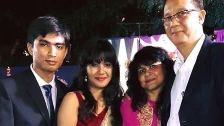 Marilyn Kharkongor (centre) with her family L-R brother Faustin, Marilyn and parents Lynette and Mark Kharkongor.