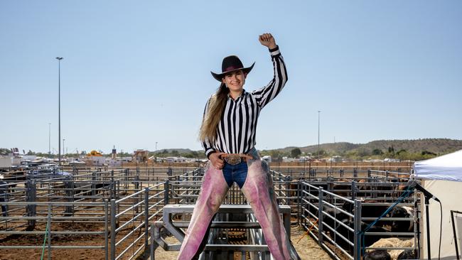 Mount Isa Rodeo 2024 - Emily Hawkins at the Mount Isa Rodeo. Picture by Luke Marsden. - Photo Supplied
