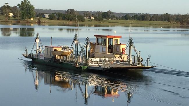 The ferry at work on Thursday.