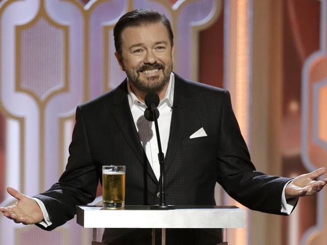 There need to be more people like comedy genius Ricky Gervais, Duncan Lay writes. Picture: Paul Drinkwater/NBCUniversal