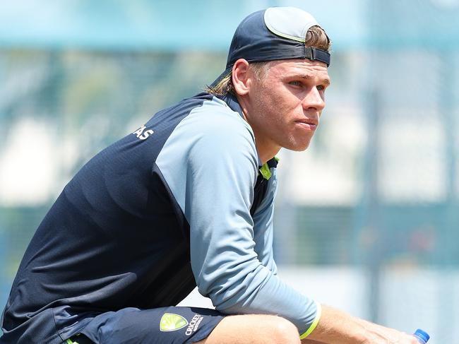 Cooper Connolly looks on during an Australia nets session at Galle. Picture: Getty Images