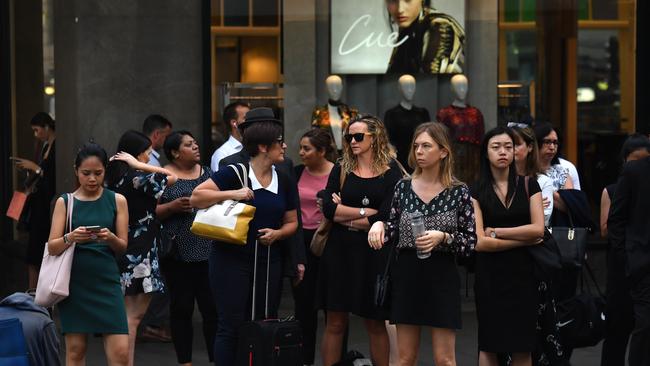 Office workers in Sydney. Picture: AAP Image/Mick Tsikas.