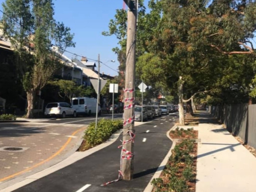 A separate Sydney cycleway was described as an accident waiting to happen. Picture: Phoebe Looms