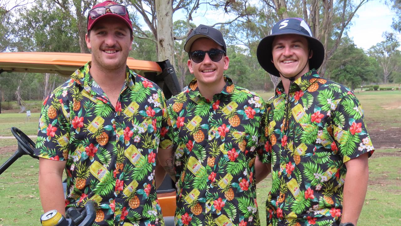 Nathan Crossly, Jess Crossley, Zak Irwin at Brooksy’s Memorial Golf Day.