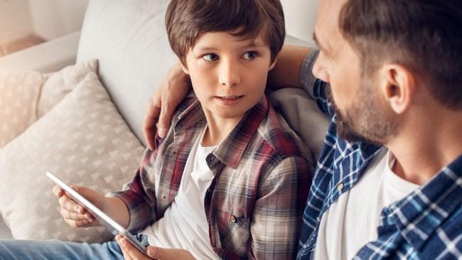 The dad was worried about the way his sister was behaving in front of his son. Photo: iStock