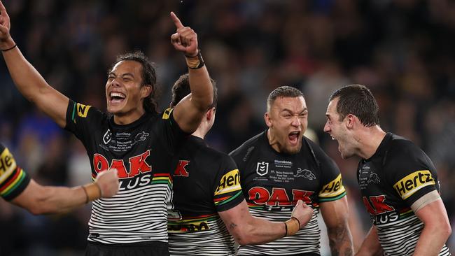 It was party time for the Panthers for the second year in a row. Picture: Mark Kolbe/Getty Images