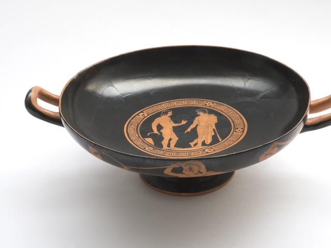 Red-figure kylix showing Amazons in battle. Picture: Effy Alexakis/Photowrite