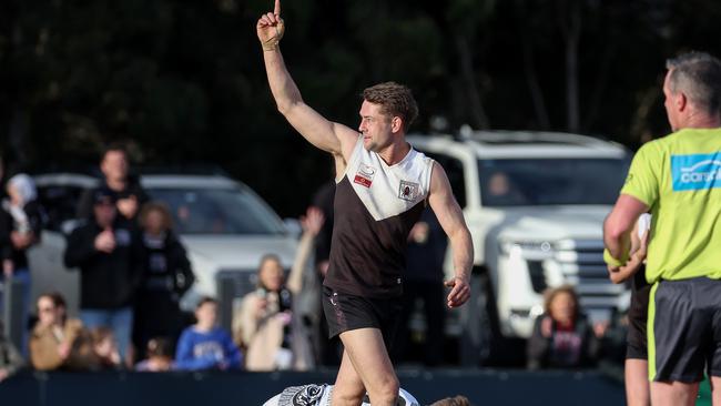 Steven Brown (two goals) was among nine individual goalkickers for the Redbacks. Picture: George Salpigtidis