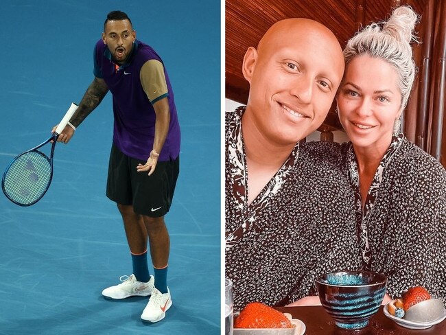 Nick Kyrgios; Christos Kyrgios and Alicia Gowans.