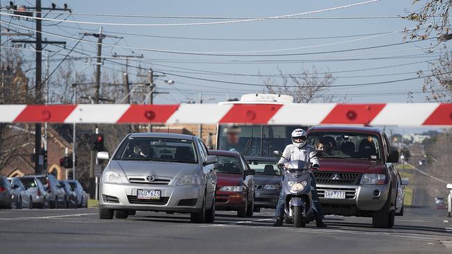 The plan for the Buckley St level crossing in Essendon continues to be a contested issue in the community. Picture: Ellen Smith