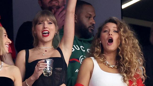 Blake Llively joined Taylor Swift at the 2024 Super Bowl. Image: Getty