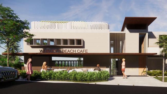 Artist impression of proposed new Whale Beach Cafe on the site, owned by Boathouse Group. Picture: Northern Beaches Council website