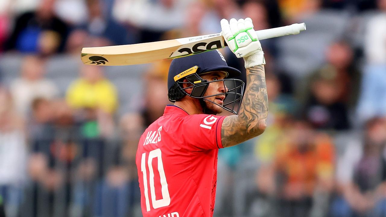 Alex Hales belted 84 for England against Australia in Perth. Photo: Getty Images