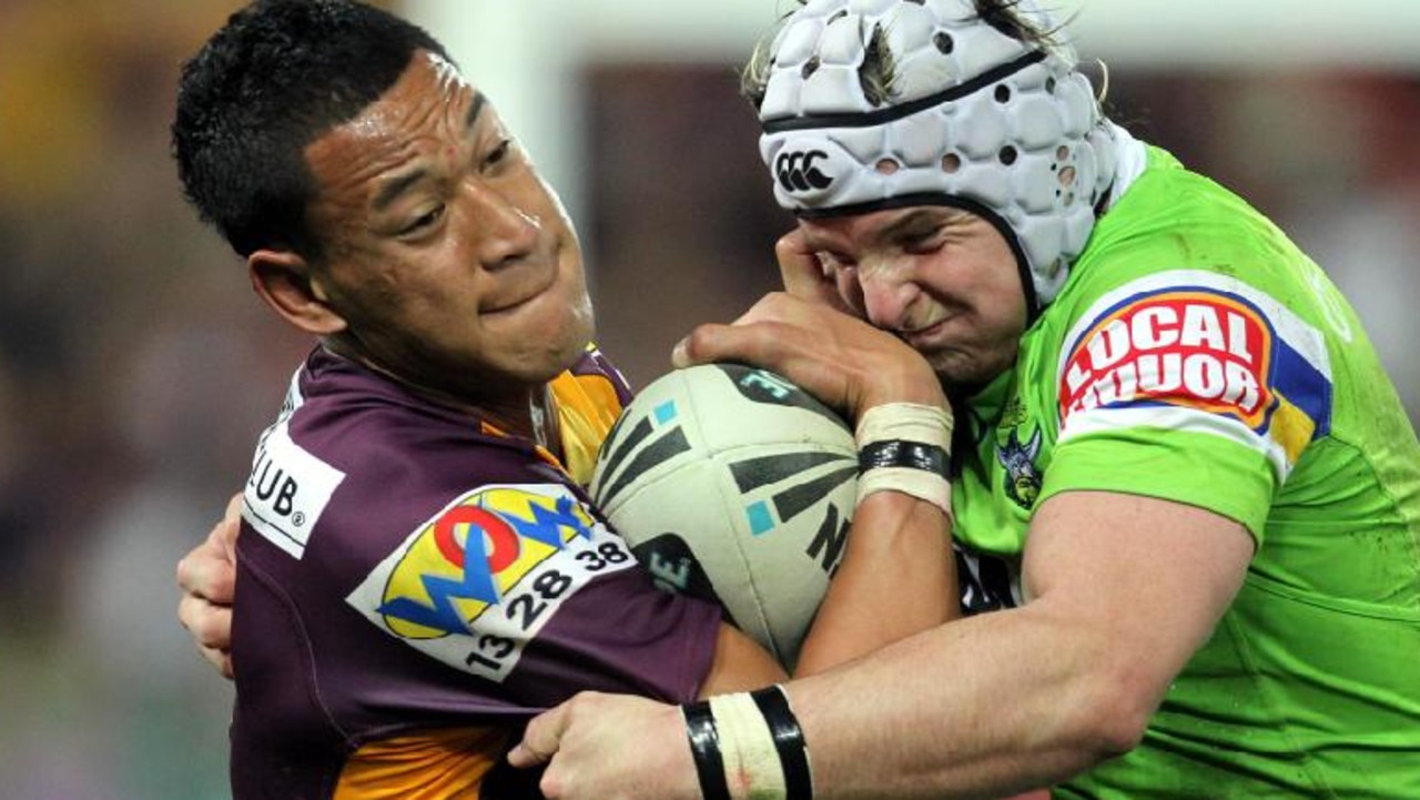 Israel Folau during his playing days with the Broncos.