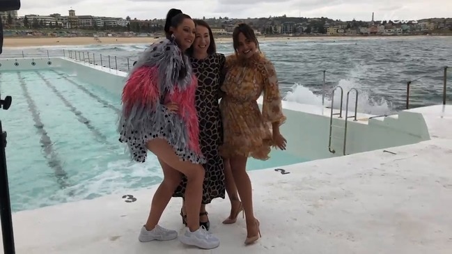 Vogue Australia Editor Edwina McCann with Jessica Mauboy and Celeste Barber