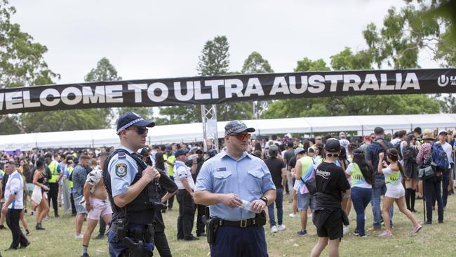 Police had a large presence at the Ultra 2019 music festival in February.