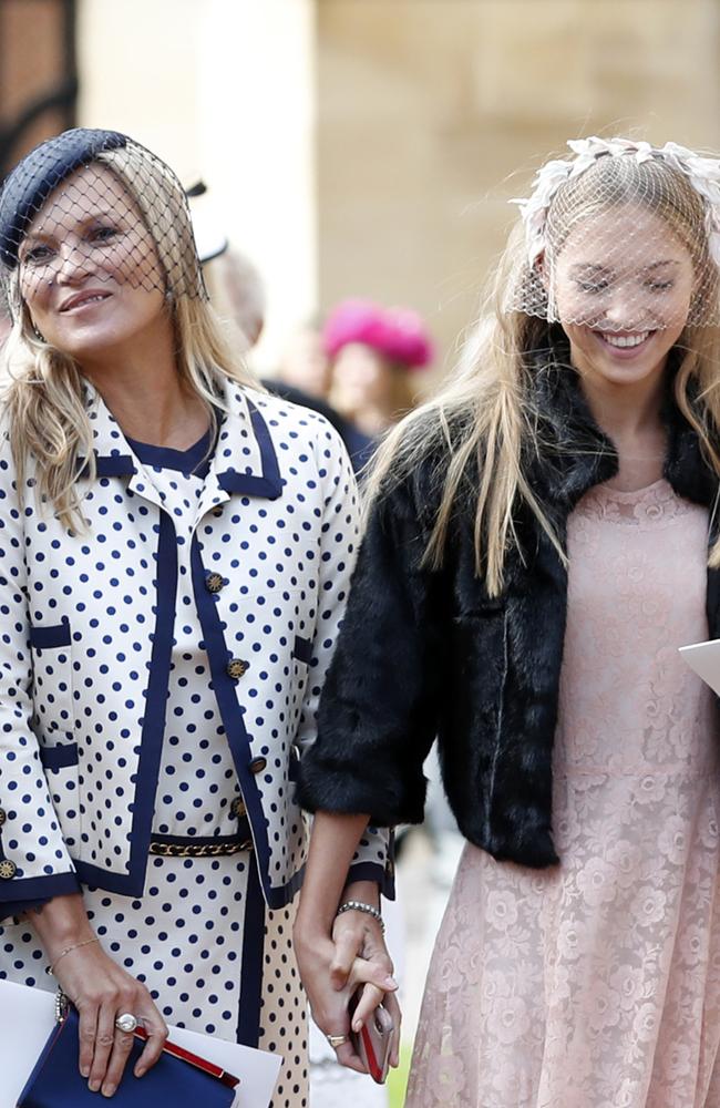 Kate Moss looked predictably excellent in polkadots. She was there with daughter Lila Grace, who looked like she just fell out of a Topshop catalogue.