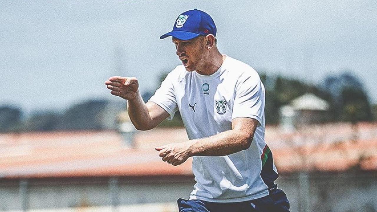 New coach Andrew Webster takes charge at a Warriors training session. Picture: Bodie Friend, warriors.kiwi