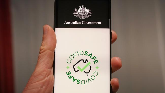 The Australian Government's voluntary coronavirus tracing app 'COVIDSafe' is seen on a mobile phone in Melbourne, Sunday, April 26, 2020. (AAP Image/Scott Barbour)