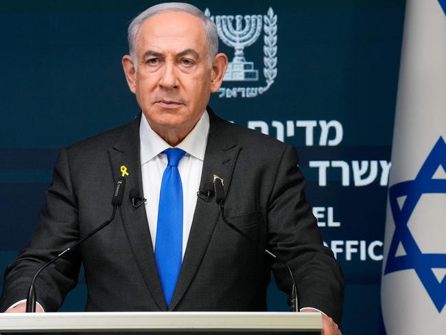 Israeli Prime Minister Benjamin Netanyahu attacked the Australian government’s “anti-Israel position”. Picture: Ohad Zwigenberg (AFP)