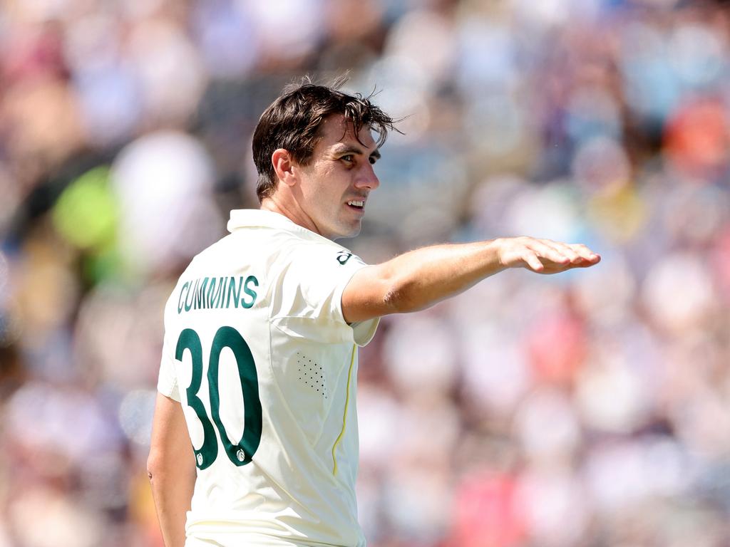 Pat Cummins has led the Australian team conservatively, happy to spread the field and try to wait for an error from England’s batters. Picture: Jan Kruger/Getty Images