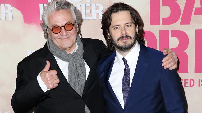 George Miller and Edgar Wright at the Australian Premiere of Baby Driver. Picture: Christian Gilles