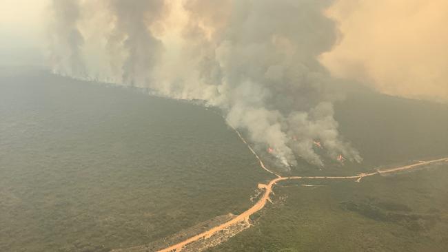 The Ravine fire is heading west. Picture CFS