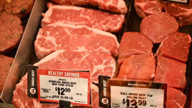 Steak for sale in the US. Picture: Patrick T. Fallon / AFP