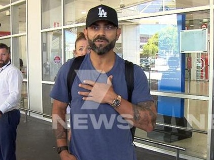 Virat Kohli at Melbourne Airport. Picture: 7 NEWS Melbourne