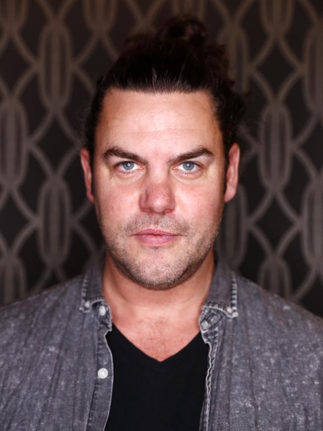 Ben Mingay spends hours getting ready to become Shrek. Picture: Sam Ruttyn