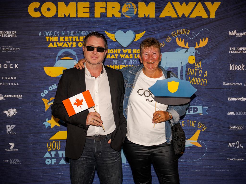 Jamie Silk and Minny Webber at the opening night function for The Empire's Come From Away at The Rock, Friday, March 14, 2025. Picture: Hey Media