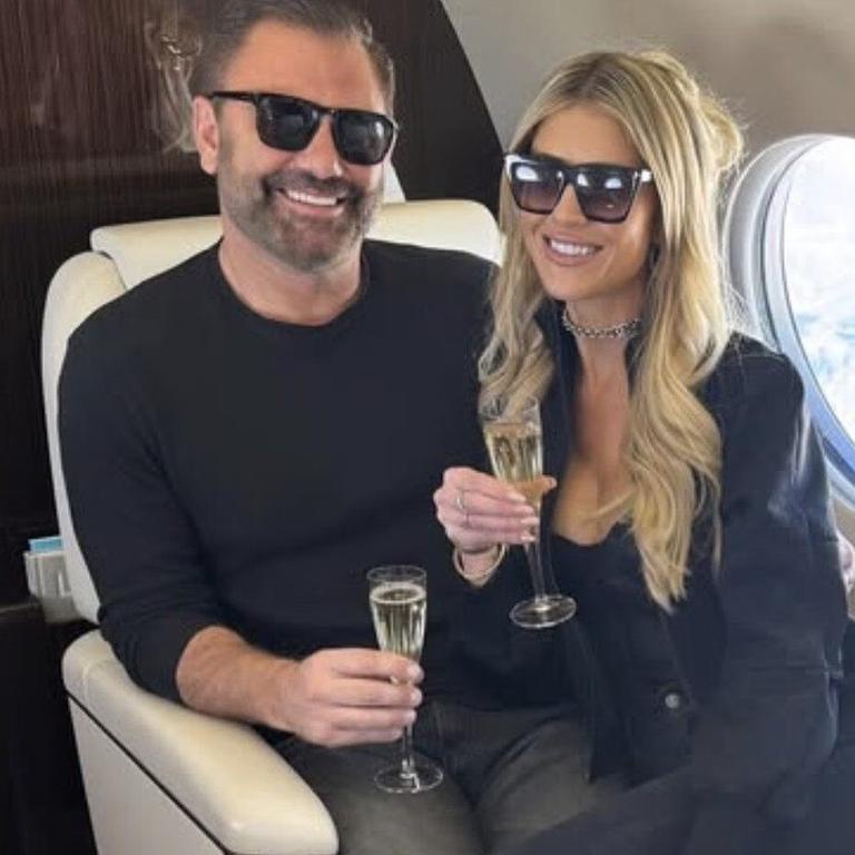 The 41-year-old mother of three shared a series of images of her and her new boyfriend, Christopher Larocca, 52, taken during their whirlwind trip on a private jet. Picture: Instagram/Christina Haack