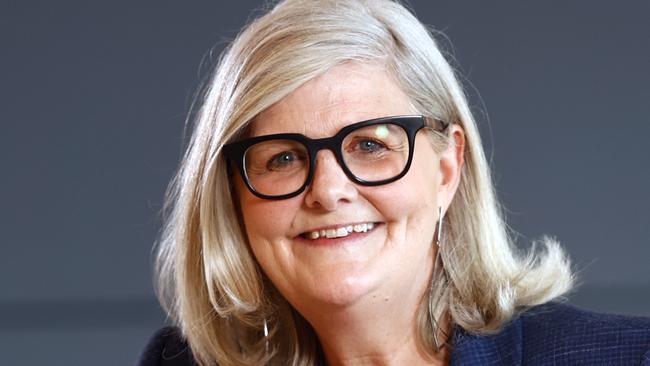 DAILY TELEGRAPH 5TH APRIL 2023EMBARGOED FOR 2023 POWER 100 SPECIAL - DO NOT USE BEFORE Pictured in Sydney is Aware Super chair Sam Mostyn for Daily Telegraph Power 100 special.Picture: Richard Dobson