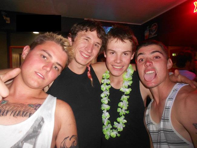 Nathan Thomae, Robert Trott, Dylan Collins, Jezza Crow. USQ Club nitelife