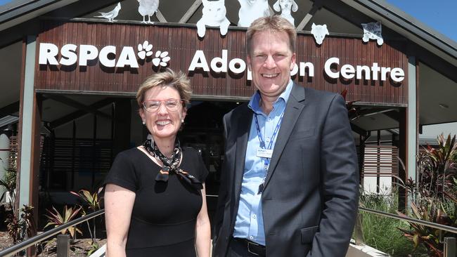 RSPCA chair Justine Hickey and CEO Darren Maier. Picture: Annette Dew